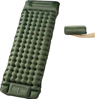 OEM Colchoneta Hinchable Para Acampar, Con Bomba De Pie, Compacta Y Antideslizante, Dise&ntilde;o Impermeable, 10 Cm De Grosor, Ideal Para Playas