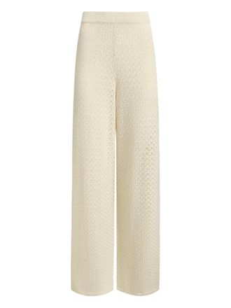 12 Storeez cotton knit trousers - Neutrals