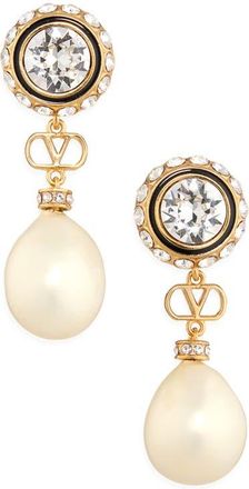 Valentino Garavani VLOGO Signature Drop Earrings in Gold at Nordstrom