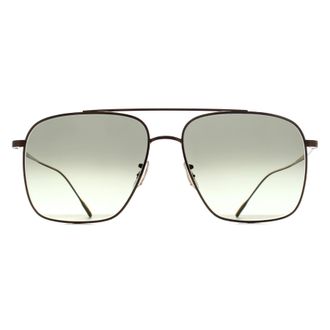 Oliver Peoples Rectangle Unisex Shiny Gold G-15 Gradient OV1320ST Dresner Metal - One Size