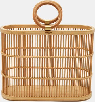 Cult Gaia Coco Beige Bamboo Tote
