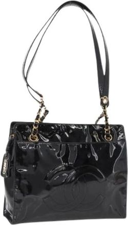 Chanel Pre-owned Vintage Leren Schoudertas - Dames - Vintage Schoudertas - Zwart - ONE Size - Leer - Vintage