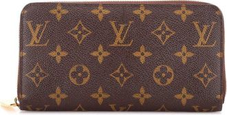 Louis Vuitton Brown Monogram Canvas Zippy Wallet (Authentic Pre-Loved)
