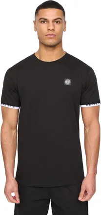 Henleys Heren Henjaque T-shirt en Shorts Set (Zwart)