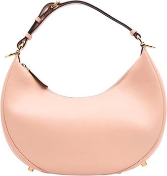Fendi Pre-owned Handbags, female, Pink, Size: ONE SIZE Pre-owned Elegant Crescent Shape Shoulder Bag for Daily Use and Special Occasions