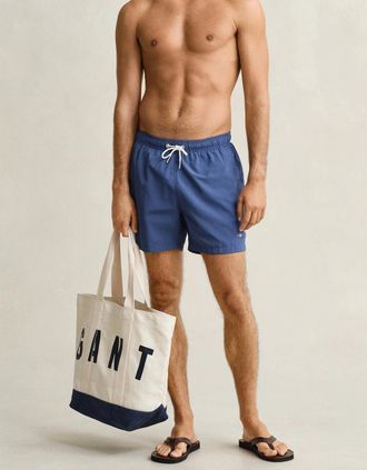 GANT Mens GANT Mens Swim Shorts - 442 Vintage Blue - Navy - Size: 33/32/32