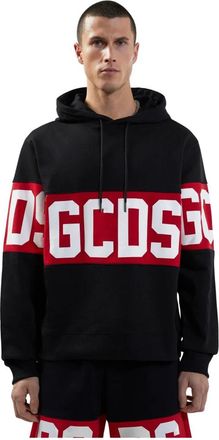 GCDS Band Logo Hoodie - Heren - Hoodies - Zwart - 2XL - Katoen - Hoodies & sweatvesten