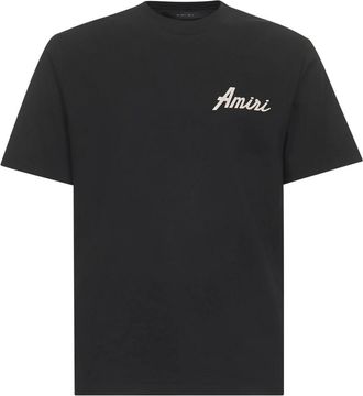 Amiri Script Logo Zwarte T-shirts en Polos - Heren - T-shirts - Zwart - XL - Katoen - Tops