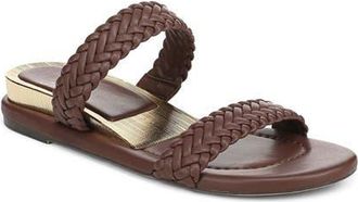 Franco Sarto Maggie Two-Strap Wedge Sandal in Coffee Bean at Nordstrom, Size 7.5