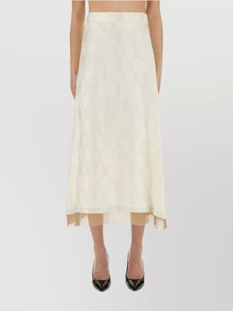 Fendi silk skirt with embellished bow detail