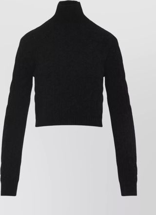 Ralph Lauren Collection cropped turtleneck long sleeve knit sweater