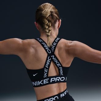 Nike Womens Nike Pro Light-Support Non-Padded Sports Bra in Black | HF5372-010