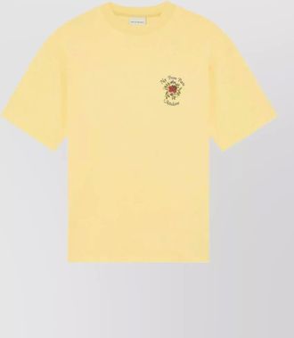 Dr&ocirc;le de Monsieur floral print cotton short sleeve t-shirt