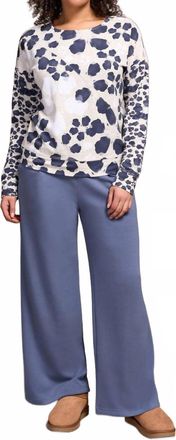 Tribal French Terry Long Sleeve Top In Sandstone