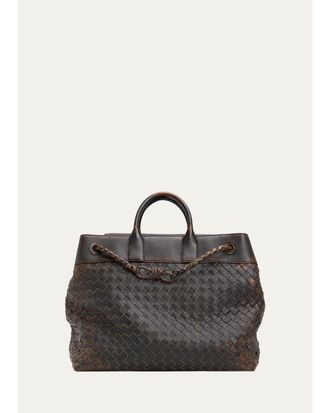 Bottega Veneta Mens Veneto Intrecciato Leather Tote Bag