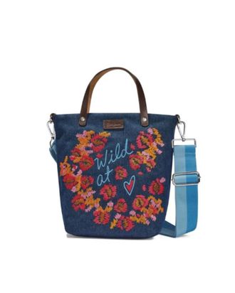 Brighton Womens Wild At Heart Tote In Blue