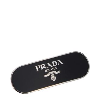 Prada Damens Haarschmuck Stahl Schwarz/Silber