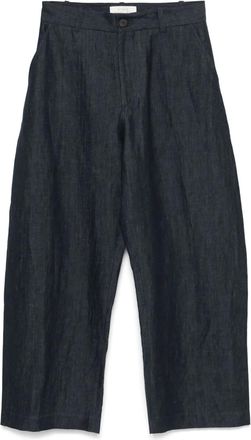 STUDIO NICHOLSON Pantaloni con gamba curva - Blu