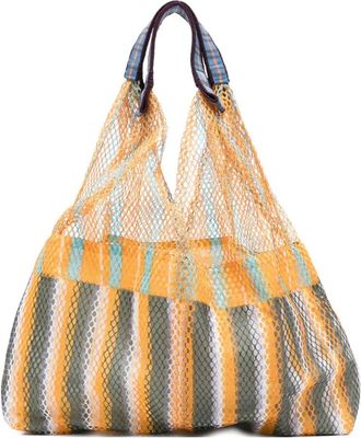 Epice striped net shoulder bag - unisex - Polyester - One Size - Orange