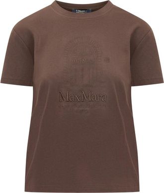 Max Mara Brown Graphic Crew Neck T-Shirt