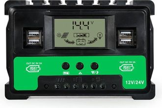 OEM Controlador De Carga Solar Mppt De 12v/24v Con Pantalla Lcd Y Usb, 60a Para Sistemas Solares