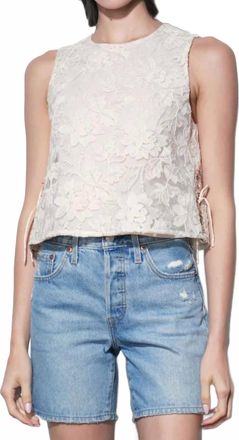 Greylin Alba Lace Embroidered Tank Top In Natural
