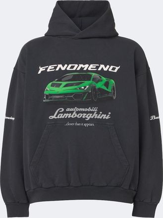 Balenciaga x Lamborghini printed cotton jersey hoodie