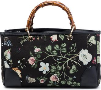 Gucci Pre-owned Gucci Medium Canvas Flora Knight Bamboo Shopper Satchel Ladies R187VKTQSA7IHO07