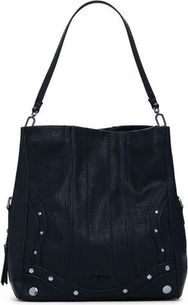 Desigual Embroidered Faux Leather Tote in Black at Nordstrom