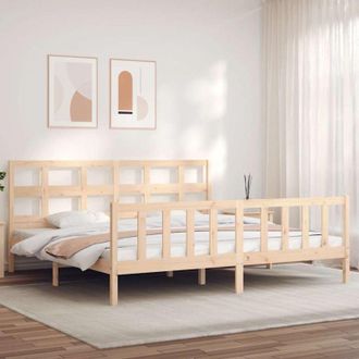 vidaXL Estructura De Cama Sin Colch&oacute;n Madera Maciza De Pino 200x200 Cm Vidaxl
