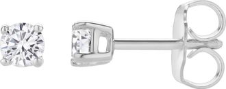 LuvMyJewelry Valeria 14K Gold Lab Grown Round Solitaire Diamond Earrings - 0.25 Ct