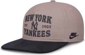 Nike New York Yankees Cooperstown Pro Nike Mens MLB A-Frame Adjustable Hat in Brown | NB1B0ILJN27-HG2