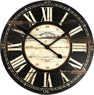 Zentique Worn Wood Oversized Clock