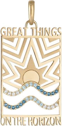 Eden Presley Great Things on the Horizon Pendant in Yellow Gold at Nordstrom, Size 6.25