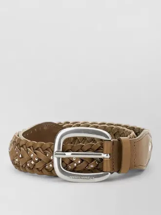 Golden Goose braided leather studded belt