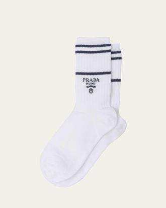 Prada Mens Logo Crew Socks