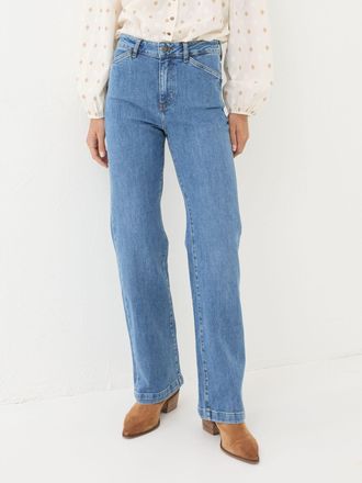 Fat Face FatFace Elise Denim Vintage Denim Wide Leg Wide Leg Jeans