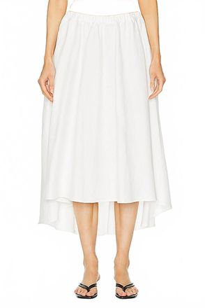 Enza Costa Womens Twill Circle Skirt In Off White