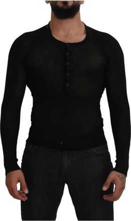 Dolce & Gabbana Luxe Zwarte Kasjmiertrui - Heren - Cashmere truien - Zwart - XS - Kasjmier - Truien & Vesten