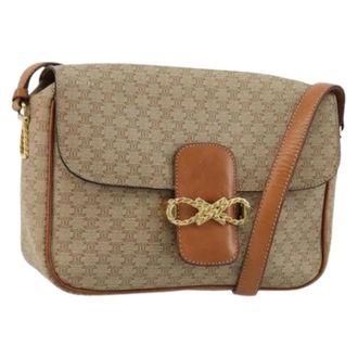 Celine Pre-owned Cross Body Bags, female, Beige, Size: ONE SIZE Pre-owned Vintage Shoulder Bag