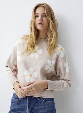 Twik Womens Patterned rolled hem sweater