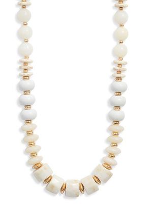 Nordstrom Mixed Beaded Necklace in Ivory Multi- Gold at Nordstrom