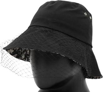 Dior Pre-owned Accessories, female, Black, Size: ONE SIZE Pre-owned Oblique Trotter Bucket Hat