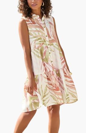 Lascana Button Down Shirt Dress in Beige Orange at Nordstrom, Size 14
