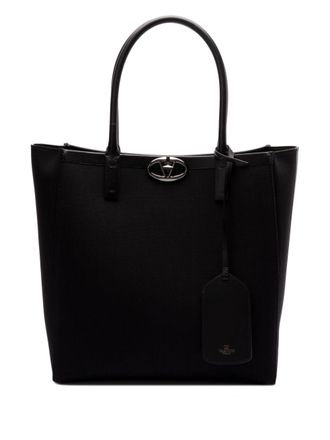 Valentino Garavani Vlogo lock tote bag - men - Cotton - One Size - Black