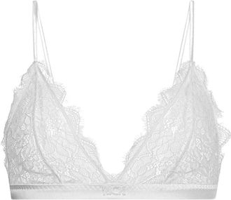 John Richmond Geborduurde kanten bralette - Dames - BHs - Wit - M - Ondergoed