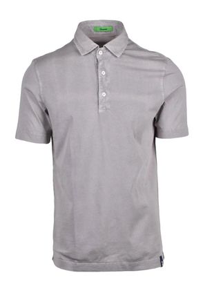 Drumohr Light Grey Cotton Polo Shirt
