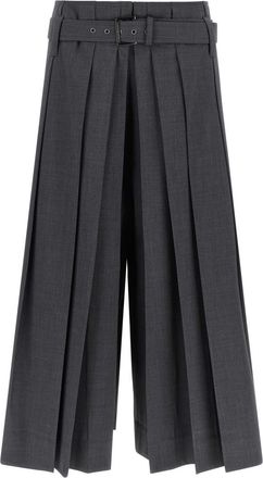 Brunello Cucinelli Grey Tailored Pleated Pants