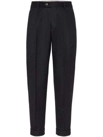 Brunello Cucinelli Broek met toelopende pijpen - Zwart