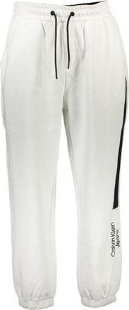 Calvin Klein Mens Relaxed Fit Joggers - White Cotton - Size X-Large